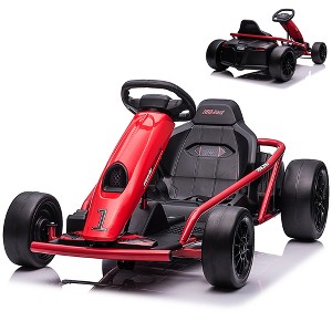 COZONY Ride on Go Kart for Kids, 24V 9Ah Battery, 300W*2 Motors, 8MPH Drifting Car with Music, Horn & Slow Start, Max Load 175lbs, 8-12 Years - 1 of 4