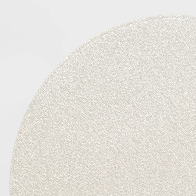 15" Round Pebble Faux Leather Charger - Threshold™, 5 of 6