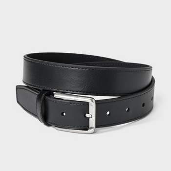 Tommy Hilfiger Men's 32MM Wide Braided Belt Black