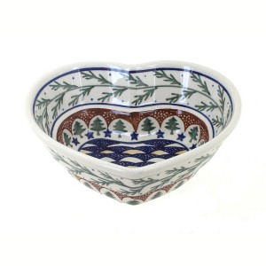 Blue Rose Polish Pottery 860-1 Zaklady Small Heart Bowl - 1 of 1