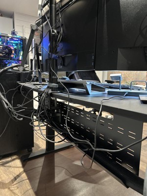 Stand Up Desk Store Under Desk Cable Management Tray Black Horizontal  Computer Cord Raceway and Modesty Panel (White, 51) in 2023