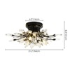 Rennnsan Embrith 21" W 4 - Light Sputnik Crystal Modern Glam Dimmable Semi Flush Mount in Black - 3 of 4