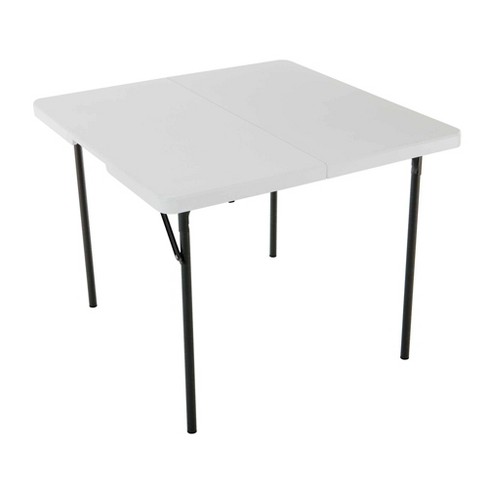 Square Fold In Half Card Table White - Lifetime : Target