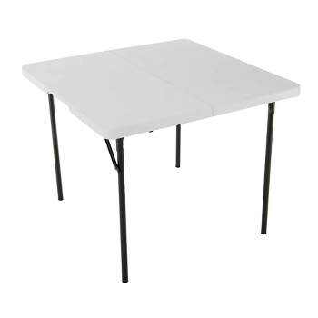 Square Fold In Half Card Table White - Lifetime