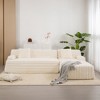 110" Cloud Sectional Sofa Upholstered Couch Free-combined Sofa for Living Room, Beige - 2 of 4