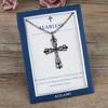 Anna-Kaci Gunmetal Crystal Cross Necklace with Message Card & Envelope Jewelry Gift - 3 of 4