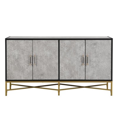NicBex 4 Door Sideboard Cabnet with Metal Legs for Kitchen,Living Room