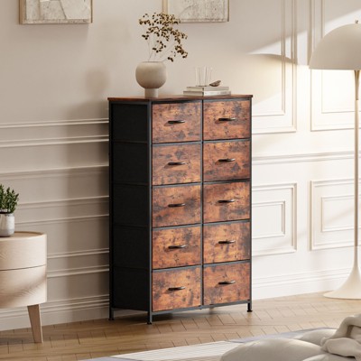 ALEXOUN Drawers Dresser with for Bedroom,with Fabric Drawers and Metal Frame,Storage Tower Organizer for Closet, Kids Room, Living Room