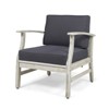 DSVIMOY Patio Club Chairs, 2 Pieces Outdoor Club Chair with Arms, Side Sitting Chair for Porch, Dark Gray, 28.25"*28"*32.75" - 4 of 4