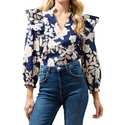 Women's Tropics Grayson Ruffle Top - SUGARLIPS
