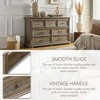 Brafabhome Mid-Century Solid Wood Dresser with 7 Drawers for Bedroom, Vintage Chest of Drawers Double Dresser for Living Room Hallway | Light Brown - 4 of 4