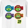 TMNT Pixelated Turtles and Logo Women's White Graphic Tee - 2 of 3