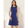 INSPIRE CHIC Women's Plaid Sleeveless Fit A-Line Houndstooth Work Mini Dress - 2 of 4