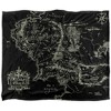 The Lord Of The Rings Black Map Of Middle Earth Silky Touch Blanket White 50X60 - 2 of 4