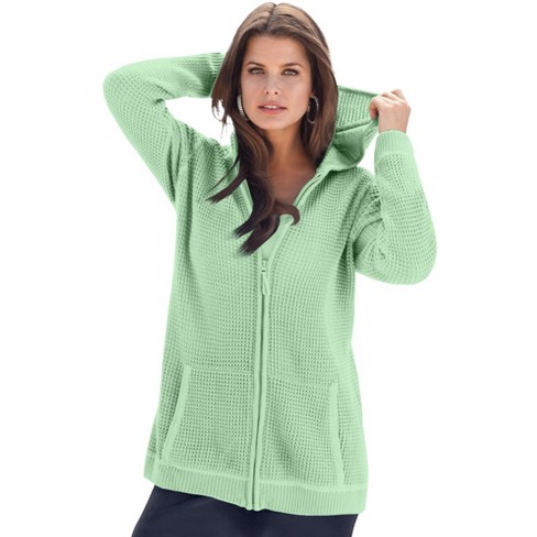 Woman Within Women's Plus Size Thermal Sweatshirt Sweatshirt