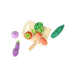 Toysters Chunky Vegetable Cutting Play Set Pretend Play Kitchen Toy Playset For Girls & Boys - 1 of 2