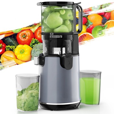 Ecoself Cold Press Juicer – 5.3" Large Feed Chute, 1.7L Capacity, Slow Masticating Juicer for Maximum Nutrients, Easy to Clean Grey