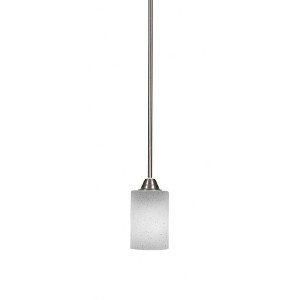 Toltec Lighting Paramount 1 - Light Pendant in  Brushed Nickel with 4" White Muslin Shade - 1 of 1