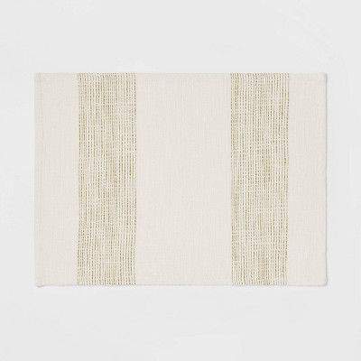 Cotton Striped Border Placemat Green - Threshold™