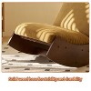 CAVINAS Corduroy Glider Rocking Chair with Solid Wood Frame & Retro Striped Upholstery, Plush Cushion Accent Chair for Bedroom, Living Room - 3 of 4