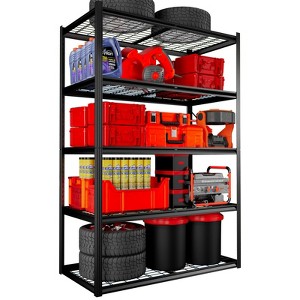Adjustable Hidden Column Heavy Duty Metal Shelving Unit - 1 of 4