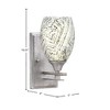 Toltec Lighting Uptowne 1 - Light Sconce in  Aged Silver with 5" Natural Fusion Shade - 2 of 2