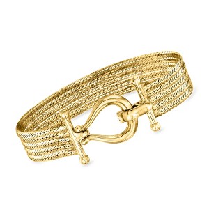 Ross-Simons 18kt Gold Over Sterling Multi-Strand Cuban-Link Bracelet - 1 of 4