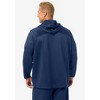 KingSize Men's Big & Tall Dot Texture Full-Zip Performance Hoodie - 3 of 4