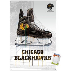 Trends International NHL Chicago Blackhawks - Drip Skate 21 Unframed Wall Poster Prints - 1 of 4