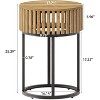 Tribesigns 17.71"Round Side Table, Tall Nightstand with MDF and Metal Frame—for Living Room, Bedroom, Small Space, Easy-Assemble - 3 of 4