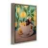 Stupell Industries Bird Bathing Lemon Tea Floating Frame Canvas Art - 2 of 4