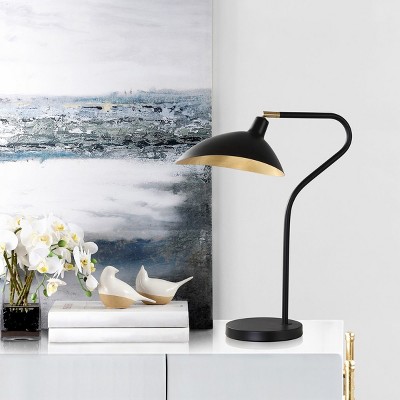 Giselle 30 Inch Black Adjustable Metal Table Lamp