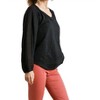 Women's Contrast Knit Puff Sleeve Top - umgee - 3 of 3
