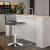 Thierry Adjustable Barstool with Faux Leather - Armen Living - image 2 of 4