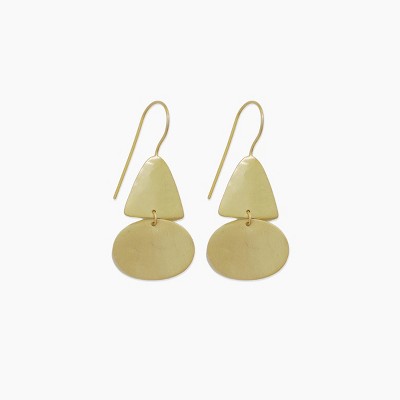 Sanctuary Project by sanctuaire Threaded Geo Mixed Shape Earrings Gold