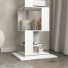 LIVAREEmlen 5 Tier Rotating Bookshelf,Floor Rack Simple Bookcase with Acrylic plate Student Multi-Function Creative Bookshelf-Toppling Base - 4 of 4