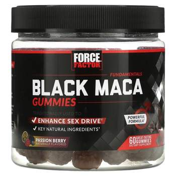 Force Factor Fundamentals, Black Maca, Passion Berry, 60 Gummies