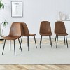 Set of 4 Modern Dining Chairs with Black Metal Legs and Comfy Backrest, Armless Upholstered Chairs for Kitchen, Dining Room, Living Room-Tanpinhause - 2 of 4