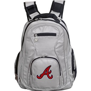 MLB Atlanta Braves Gray 19" Laptop Backpack - 1 of 4