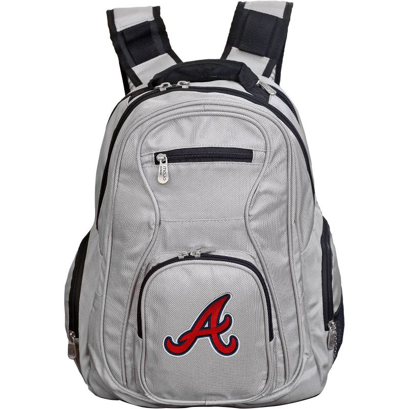 MLB Atlanta Braves Gray 19&#34; Laptop Backpack, 1 of 7