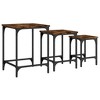 vidaXL Nesting Coffee Tables 3 pcs Smoked Oak Engineered Wood - 2 of 4