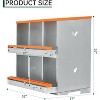 Chicken Nesting Box 1/2-Tier Metal Egg Laying Box with 3/4/6/8 Compartments and 12x11" Vented Holes for Egg Collection - 2 of 4