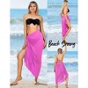 LA LEELA Women's Sarong Beachwear Pareo Wraps One Size Pink G176 - 3 of 4