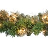 Puleo 9'x10" Pre-Lit Oklahoma Pine Artificial Garland - 3 of 4