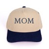 3D Puff Embroidered Mom Block Letters - Women's Corduroy Trucker Hat - 2 of 3