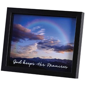 Dicksons FRMWDBL-108-101 Keeps His Promises Glossy Black 11 x 9 Wood Shadow Box Style Tabletop Or Wall Framed Art - 1 of 3