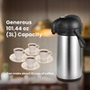 HOM Coffee Dispenser with Pump - 101.44 oz (3L) Vacuum-Insulated Beverage Dispenser for Hot & Cold Drinks - 12H Heat Retention/24H Cold Retention - 4 of 4