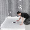 VEVOR Shower Curb Kit, 48"x72" Shower Pan Kit with 6.3" Central Drain, Lightweight EPS Shower Installation Kits with 2 Waterproof Cloths, Grey - 2 of 4