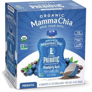 Mamma Chia Blueberry Acai Squeeze Vitality Snack - 4ct - 1 of 4