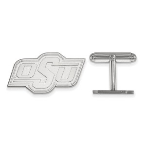 Black Bow Jewelry Sterling Silver Oklahoma State Cowboys NCAA Cuff Links - 1 of 3